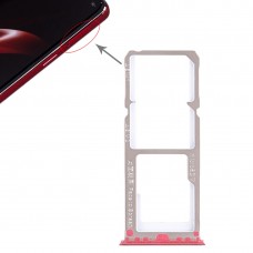 2 x SIM vassoio di carta Vassoio + Micro SD per OPPO A3 (Red)