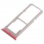 2 x tarjeta SIM bandeja de tarjeta de bandeja + Micro SD para OPPO A3 (rojo)