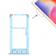 SIM Card Tray + SIM Card Tray / Micro SD Card Tray for Xiaomi Redmi 6 / Redmi 6A(Blue)