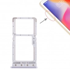 SIM Card Tray + SIM Card Tray / Micro SD Card Tray for Xiaomi Redmi 6 / Redmi 6A(Silver)