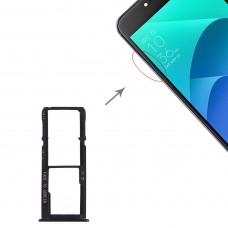SIM vassoio di carta + vassoio di carta di SIM + Micro SD vassoio per Asus Zenfone 4 selfie ZD553KL / ZB553KL (blu scuro) 