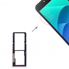 SIM vassoio di carta + vassoio di carta di SIM + Micro SD vassoio per Asus Zenfone 4 selfie ZD553KL / ZB553KL (oro rosa)