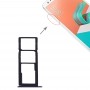 SIM vassoio di carta + vassoio di carta di SIM + Micro SD Card vassoio per Asus Zenfone 5Q ZC600KL (Zenfone 5 Lite ZC600KL) (blu scuro)