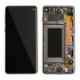 LCD képernyő és digitalizáló teljes összeszerelés a Galaxy S10 keretével (fekete)