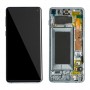 LCD Screen and Digitizer Full Assembly with Frame for Galaxy S10 (Blue)