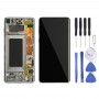 LCD Screen and Digitizer Full Assembly with Frame for Galaxy S10 (White)