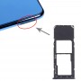 SIM Card Tray + Micro SD Card Tray for Galaxy A7 (2018) / A750F (Black)