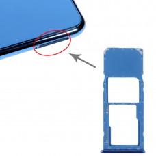 SIM-Karten-Behälter + Micro-SD-Karten-Behälter für Galaxy A7 (2018) / A750F (blau)