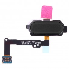 Датчик за пръстови отпечатъци Flex кабел за Galaxy J7 Duo SM-J720F (черен)