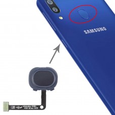 Датчик отпечатков пальцев Flex кабель для Galaxy M20 (черный)