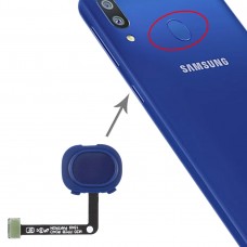 Сензор за пръстови отпечатъци Flex кабел за Galaxy M20 (син)