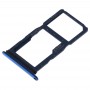Plateau de carte SIM + plateau de carte SIM / plateau de carte micro SD pour Huawei Nova 5i (Bleu)