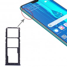 La bandeja de tarjeta SIM bandeja de tarjeta SIM + + Micro SD Card bandeja para Huawei Y9 (2019) (Negro)