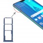 SIM-карти лоток + SIM-карти лоток + Micro SD-карти лоток для Huawei Y9 (2019) (синій)