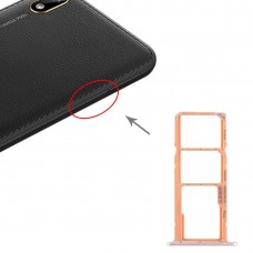 SIM Card Tray + SIM ბარათის უჯრა + მიკრო SD ბარათის უჯრა Huawei Y5 (2019) (Gold)