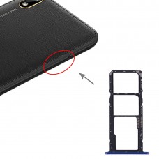 SIM Card Tray + SIM ბარათის უჯრა + მიკრო SD ბარათის უჯრა Huawei Y5 (2019) (ლურჯი)