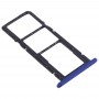 SIM Card Tray + SIM Card Tray + Micro SD Card Tray for Huawei Y5 (2019) (Blue)