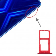 Slot per scheda SIM + Slot per scheda SIM / Micro SD vassoio di carta per Huawei Honor 9X (Red)