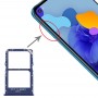 SIM-kártya tálca + nm kártya tálca a Huawei Mate 30 Lite (kék) számára