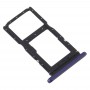 SIM-карти лоток + SIM-карти лоток / Micro SD-карти лоток для Huawei Honor 9X Pro (фіолетовий)