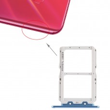 Bandeja de tarjeta SIM + bandeja de tarjeta SIM para Huawei Nova 4 (azul)