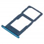 SIM-kortfack + SIM-kortfack / Micro SD-kortfack för Huawei P Smart + (2019) (Blå)