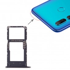SIM Card מגש + כרטיס SIM מגש / Micro SD כרטיס מגש עבור Huawei P חכם + 2019 (שחור)