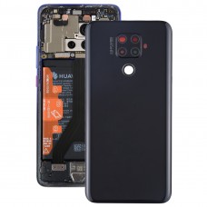Volver cubierta de la batería original con el lente de la cámara para Huawei mate 30 Lite (Negro)