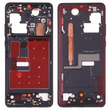 Front Housing LCD Frame Bezel Plate with Side Keys for Huawei P30 Pro(Black)