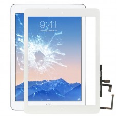 Controller Button + Home Key Button PCB Membrane Flex Cable + Touch Panel Installation Adhesive, Touch Panel for iPad Air / iPad 5(White)
