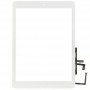 Controller-knapp + Hemknappsknapp PCB-membran Flex-kabel + Pekskärmsinstallationslim, pekskärm för iPad Luft / iPad 5 (Vit)
