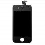 3 IN 1 iPhone 4: lle (LCD Digitizer + lasi takakansi + ohjainpainike) Kit (musta)