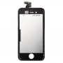 3 W 1 dla iPhone 4 (LCD Digitizer + Glass Back Cover + Button Controller) Zestaw (czarny)