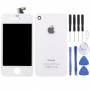 3 W 1 dla iPhone 4S (LCD Digitizer + Glass Back Cover + Przycisk sterownika) (biały)