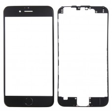 3 in 1 for iPhone 6s (Front Screen Outer Glass Lens + Front Housing LCD Frame + Home Button)(Black) 