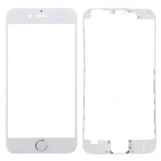 3 in 1 for iPhone 6s (Front Screen Outer Glass Lens + Front Housing LCD Frame + Home Button)(Silver) 