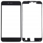 3 в 1 за iPhone 6s Plus (външен стъклен обектив отпред + отпред LCD кадър + начален бутон) (черен)