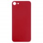 Fácil reemplazo de Gran Agujero de la cámara de cristal de la tapa de la batería con Adhesivo para iPhone 8 (rojo)