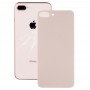 Easy Replacement Big Camera Hole Glass Back Battery Cover with Adhesive for iPhone 8 Plus(Gold)