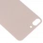 Fácil reemplazo de cristal del agujero grande de la cubierta posterior de la cámara de la batería con Adhesivo para iPhone 8 Plus (Oro)