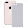 החלפה קלה ביג מצלמת חור זכוכית חזרה סוללת כיסוי עם דבק iPhone 8 פלוס (לבנה)