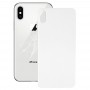 Snadná náhrada Velký fotoaparát otvor sklo zadní kryt baterie s lepidlem pro iPhone X (bílý)