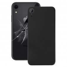 החלפה קלה ביג מצלמה חור זכוכית חזרה סוללה כיסוי עם דבק XR iPhone (שחור)