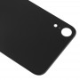 Fácil reemplazo de Gran Agujero de la cámara de cristal de la tapa de la batería con Adhesivo para iPhone XR (Negro)