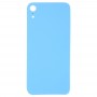Easy Replacement Big Camera Hole Glass Back Battery Cover with Adhesive for iPhone XR(Blue)