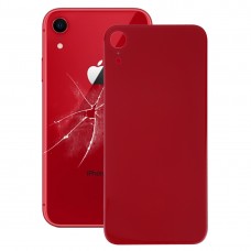 Lihtne asendamine Big Camera Hole klaas Tagasi aku kaane kleepumiseks iPhone XR-le (punane)