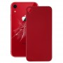 Easy Replacement Big Camera Hole Glass Back Battery Cover with Adhesive for iPhone XR(Red)