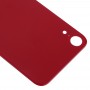 Easy Replacement Big Camera Hole Glass Back Battery Cover with Adhesive for iPhone XR(Red)