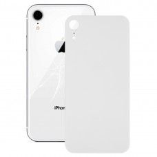 Easy Replacement Big Camera Hole Glass Back Battery Cover with Adhesive for iPhone XR(White)