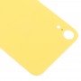Łatwa wymiana Big Camera Hole Glass Glass Back battery Okładka z klejem do iPhone XR (żółty)